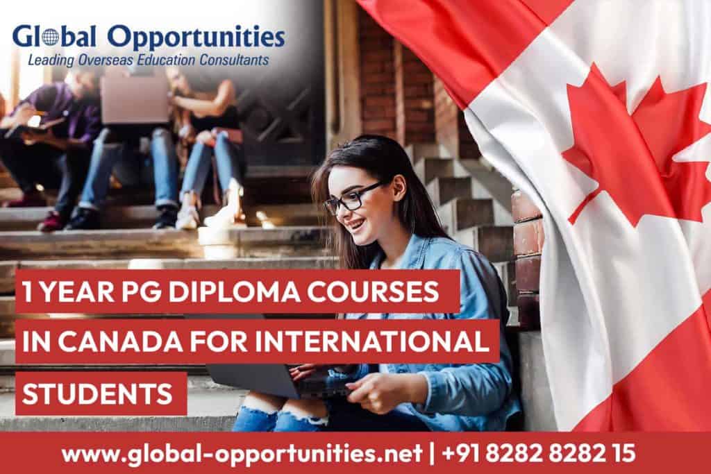 One Year PG Diploma Courses in Canada for International Students