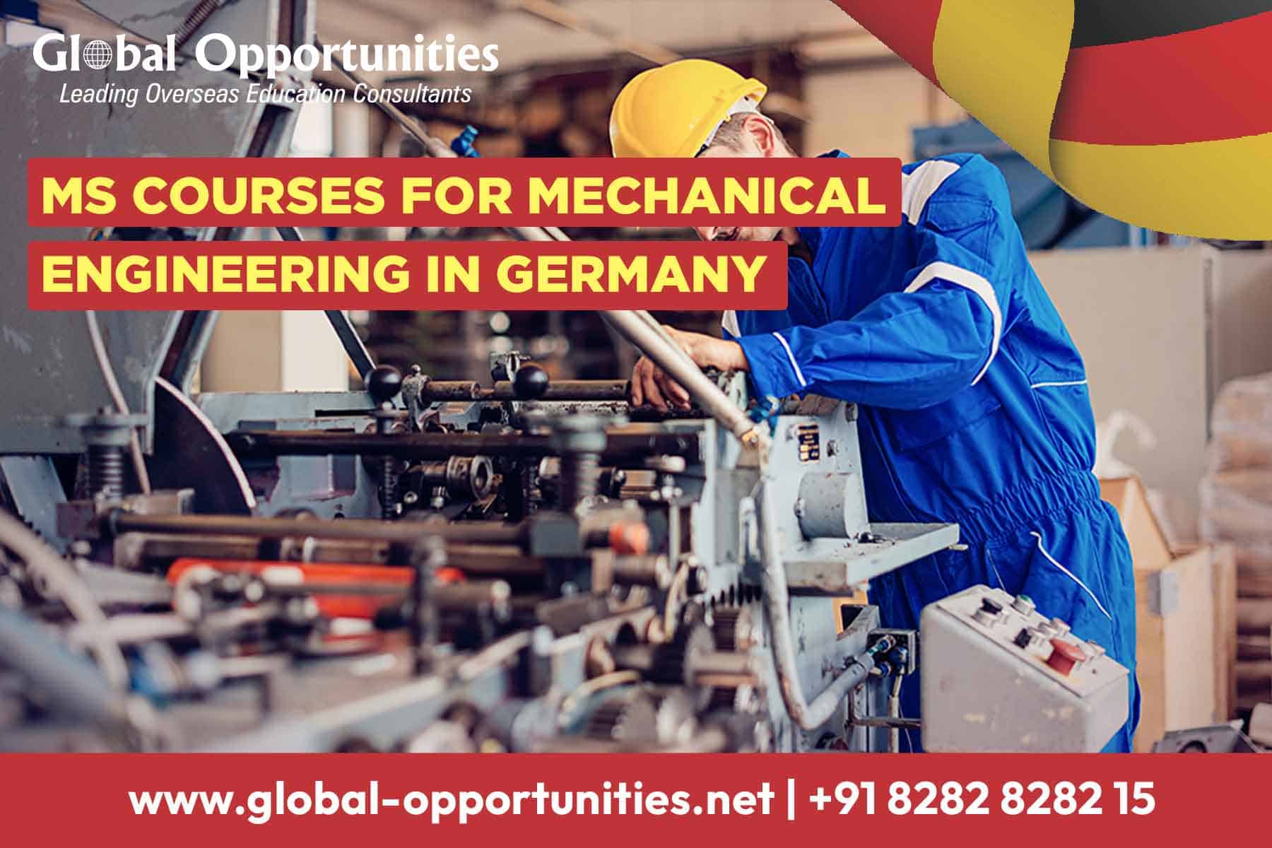 MS Courses for Mechanical Engineering in Germany