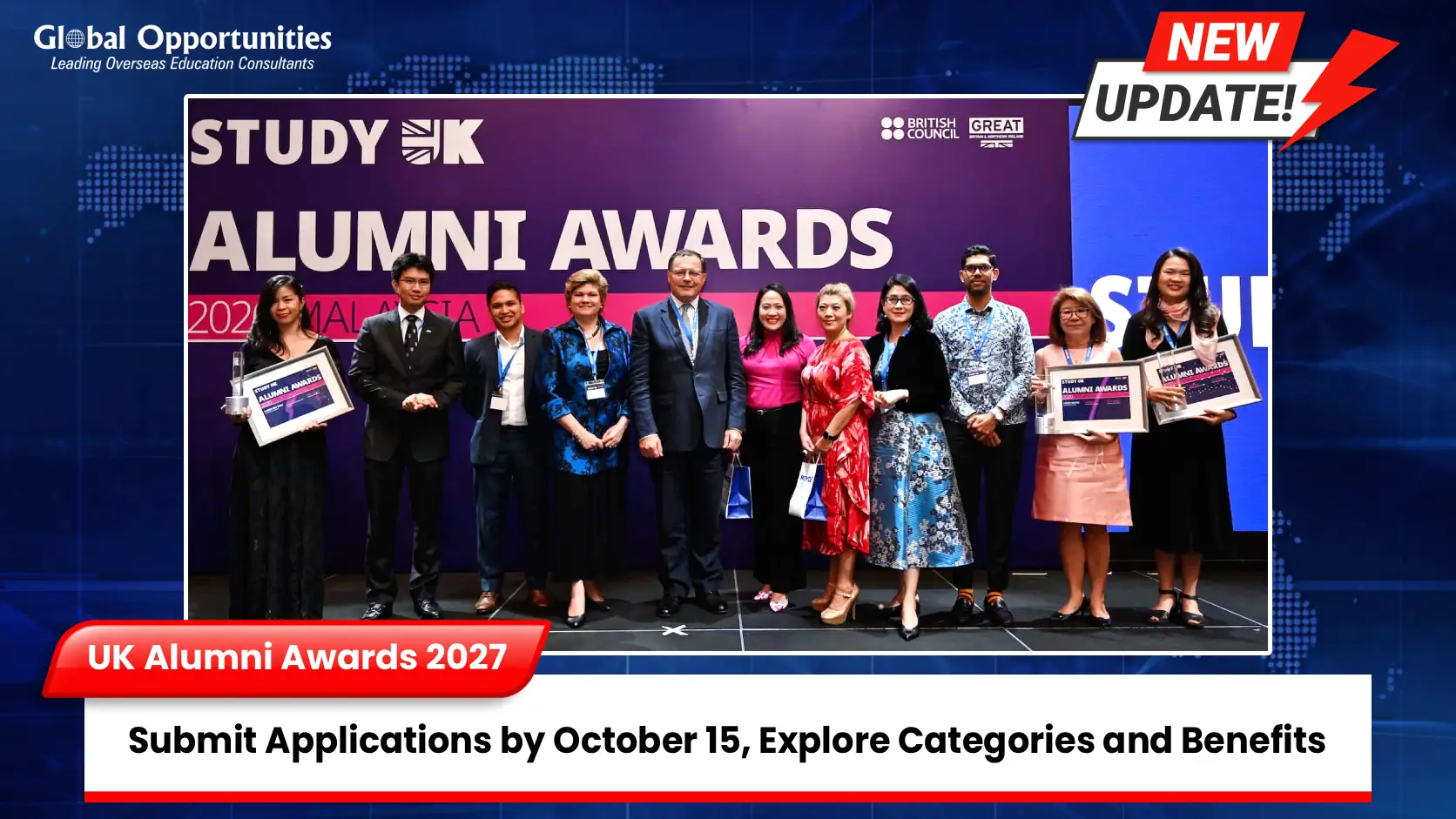 Study UK Alumni Awards 2027: Submit Applications by October 15; Explore Categories and Benefits