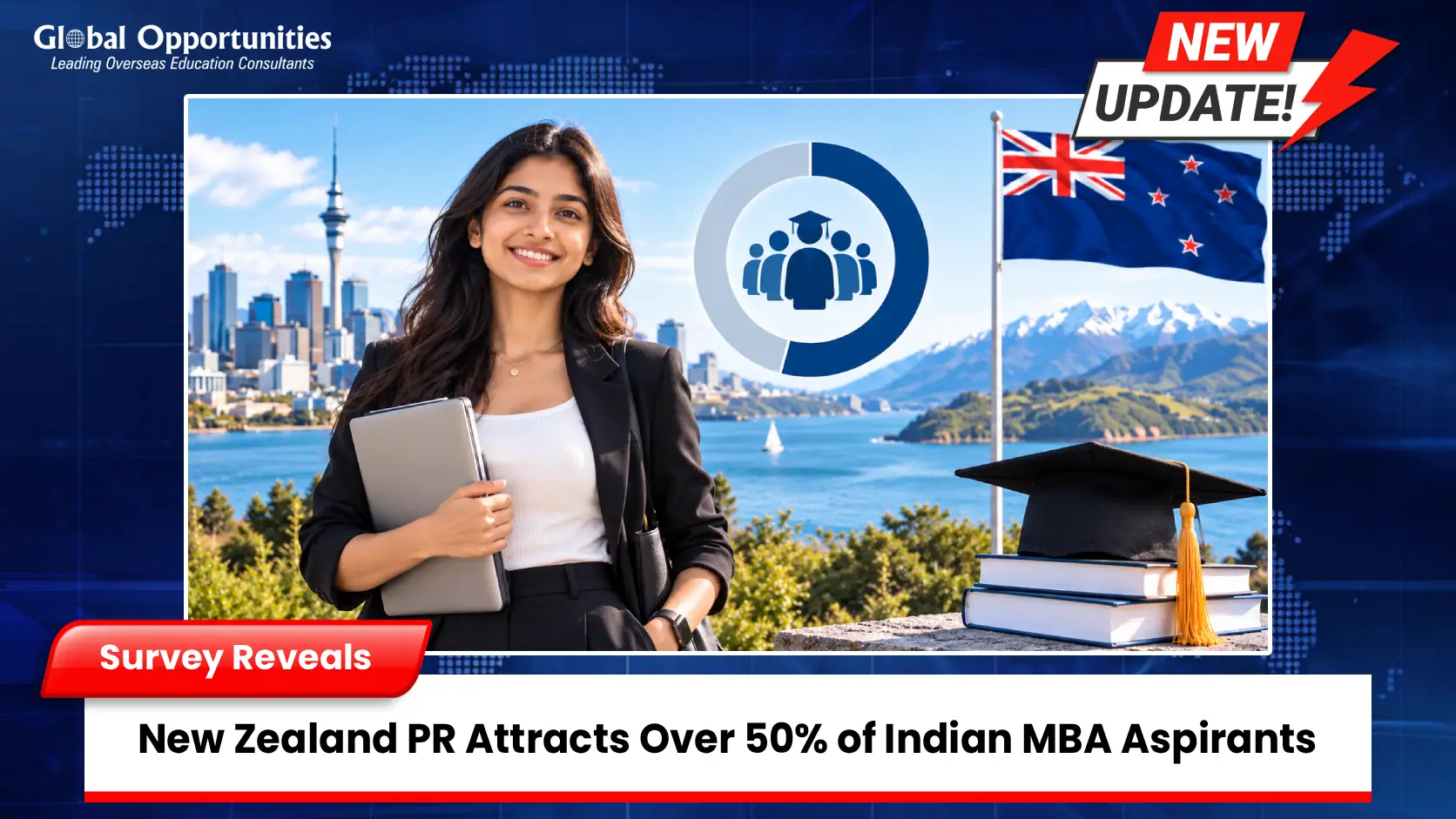 New Zealand PR Attracts Over 50% of Indian MBA Aspirants, Survey Reveals